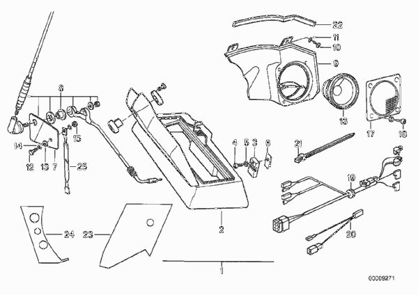 Монтажный комплект радиоприемника для MOTO 2472 R 80 RT 0 (схема запчастей)