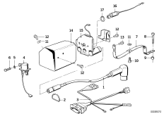 Комплект для помехоподавления для MOTO 47E2 R 80 GS 0 (схема запасных частей)