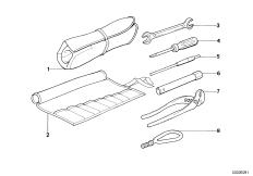 Сумка с инструментами для BMW E30 324td M21 (схема запасных частей)