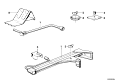 Бортовой инструмент/ домкрат для BMW E28 524td M21 (схема запасных частей)