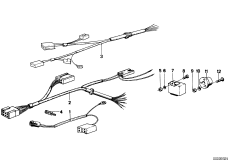 Провода тягово-сцепного устройства для BMW E12 525 M30 (схема запасных частей)