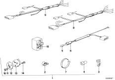 Провода тягово-сцепного устройства для BMW E23 733i M30 (схема запасных частей)