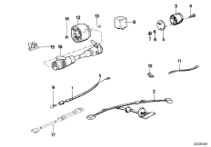 Провода тягово-сцепного устройства для BMW E28 518i M10 (схема запасных частей)