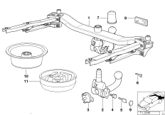 Тягово-сцепное устройство для BMW E36 328i M52 (схема запасных частей)