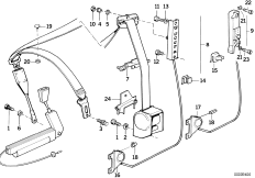 Устройство перестановки ремня для BMW E34 525ix M50 (схема запасных частей)