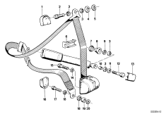 Дополн.элементы ремня безопасности Пд для BMW E23 728 M30 (схема запасных частей)