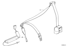 Ремень безопасности для BMW E34 530i M60 (схема запасных частей)