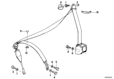 Дополн.элементы ремня безопасности Пд для BMW E30 316i M40 (схема запасных частей)