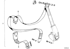 Ремень безопасности Зд для BMW E23 728iS M30 (схема запасных частей)