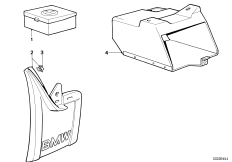 Брызговик/Коробка для запасных ламп для BMW E12 520i M10 (схема запасных частей)