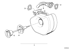 Канистра для топлива для BMW E23 735i M30 (схема запасных частей)