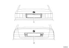 Декоративная накладка задка для BMW E34 525i M50 (схема запасных частей)