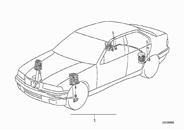 К-т доосн.спорт.ходовой частью M Technic для BMW E36 328i M52 (схема запчастей)