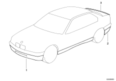 Аэродинамический комплект для BMW E36 318is M44 (схема запасных частей)