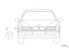 Комплект дооснащения ксеноновой фары для BMW E39 520i M54 (схема запасных частей)