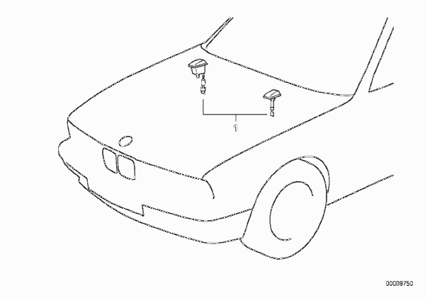 Форсунка с обогревом для BMW E28 M5 S38 (схема запчастей)