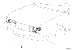 система омывателей фар для BMW E30 316i M10 (схема запасных частей)