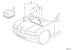 Многократное прерывание пуска для BMW E34 525i M50 (схема запасных частей)