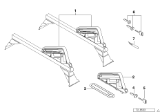 Фиксатор для сноуборда для BMW E53 X5 3.0d M57N (схема запасных частей)