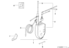 Автоматическая антенна для BMW E36 M3 S50 (схема запасных частей)