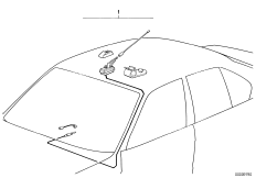 Антенна на крыше для BMW E36 316i 1.6 M43 (схема запасных частей)