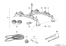 Крепление доски для виндсерфинга для BMW E34 525i M50 (схема запасных частей)