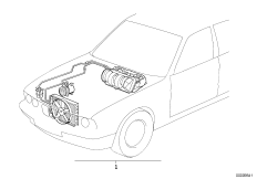 кондиционер для BMW E30 316i M40 (схема запасных частей)