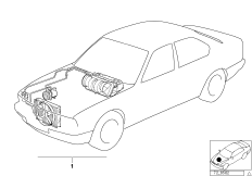 кондиционер для BMW E34 518i M40 (схема запасных частей)