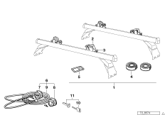 Крепление доски для виндсерфинга для BMW E30 325i M20 (схема запасных частей)