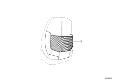Доосн.карманом для сетки спинки сиденья для BMW E36 325i M50 (схема запасных частей)