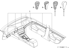 Дооснащение отделкой из цен.пород дерева для BMW E39 525d M57 (схема запасных частей)