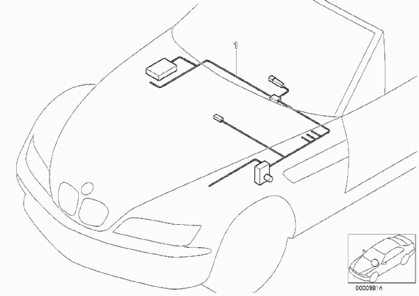 система поддержания заданной скорости для BMW Z3 Z3 1.9 M43 (схема запчастей)
