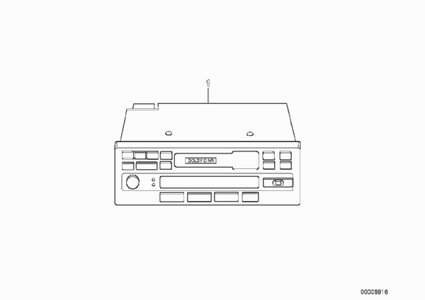 Радиопр.с магнитолой и управл.CD-чейндж. для BMW E30 318i M10 (схема запчастей)