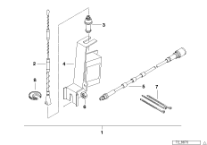 Комплект дооснащения антенной в крыле для BMW E36 318i M43 (схема запасных частей)