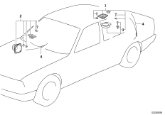 Динамик Пд/Зд для BMW E32 750i M70 (схема запасных частей)