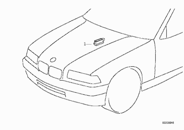 Лампа освещения подкапотного простр. для BMW E36 M3 S50 (схема запчастей)