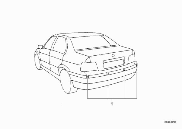 Комплект дооснащения PDC для BMW E32 730iL M30 (схема запчастей)