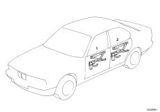 Стеклоподъемник с электроприводом для BMW E34 535i M30 (схема запасных частей)