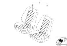 Комплект дооснащения обогрева сиденья Пд для BMW E34 525i M50 (схема запасных частей)