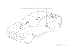 Центральный замок для BMW E36 316i 1.6 M43 (схема запасных частей)