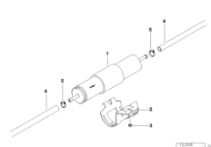 Топливный фильтр для BMW E46 316Ci M43 (схема запасных частей)