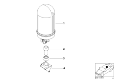 Вращающийся проблесковый фонарь для BMW E38 750iLS M73N (схема запасных частей)