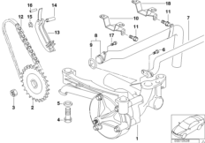 Смазочная система/маслян.насос с прив. для BMW E46 M3 CSL S54 (схема запасных частей)