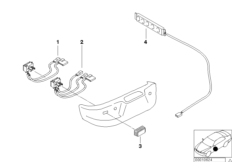 Выключатель регулировки полож.сиденья для BMW Z3 Z3 3.0i M54 (схема запасных частей)