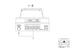 Радиоприемник BMW Reverse RDS для BMW E53 X5 4.6is M62 (схема запасных частей)
