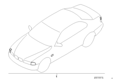 Комплект доосн.фонарей указ.повор.белый для BMW E39 525d M57 (схема запасных частей)
