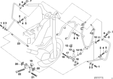 Дополнит.элементы защитной дуги спецавт. для BMW 259R R 850 R 94 (0401,0406) 0 (схема запасных частей)