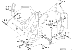 Дополнительные элементы защитной дуги для BMW 259T R 1100 RT 96 (0413,0418) 0 (схема запасных частей)