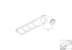 Декоративная решетка для BMW Z3 Z3 2.8 M52 (схема запасных частей)