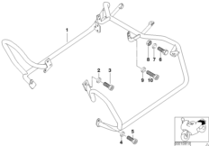 Защитная дуга Зд/допол.элементы спецавт. для BMW 259R R 1100 R 94 (0402,0407) 0 (схема запасных частей)